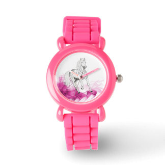 fancy horse motif, watch with horse-design