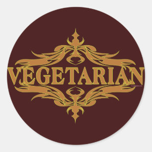 Fancy in Brown - Vegetarian Classic Round Sticker