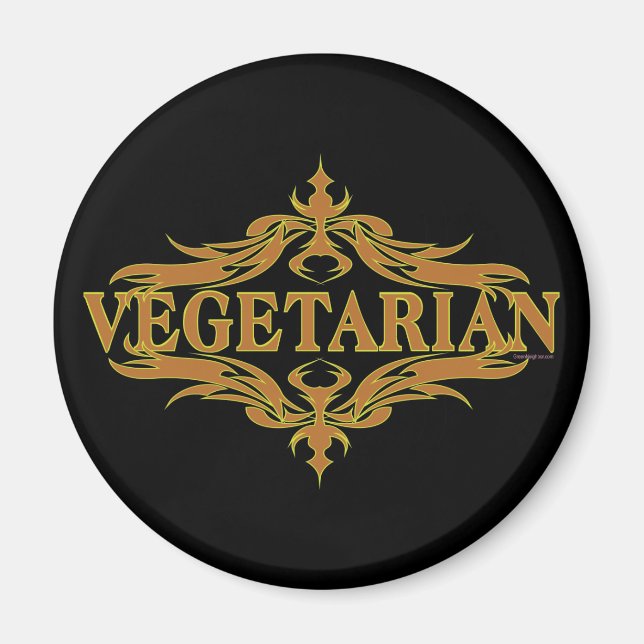 Fancy in Brown - Vegetarian Magnet (Front)