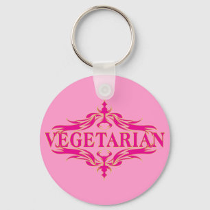 Fancy in Pink - Vegetarin Key Ring
