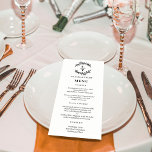 Fancy Initials EDITABLE COLOR Wedding Menu Card<br><div class="desc">Stylish menu card by © berryberrysweet . Printable digital files and matching items are available! Visit our website at berryberrysweet.com for stylish stationery designs and personalised gifts.</div>