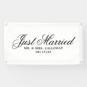 Fancy Just Married Car Banner