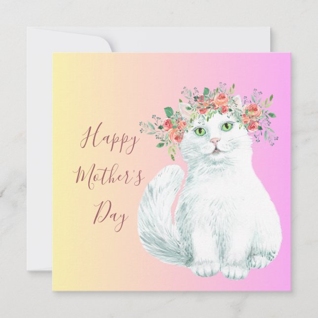  Fancy Kitty Mother's Day Card (Front)