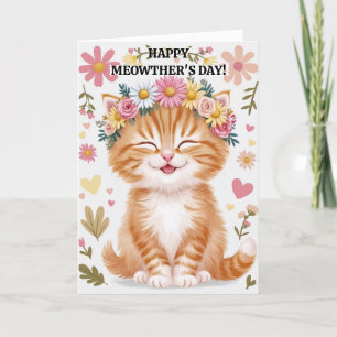 Fancy Kitty Mother's Day Card Pet Mum card