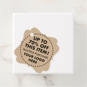 Fancy Kraft Favour Tags 70% OFF Bulk Buy Discount