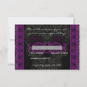 Fancy Lace Sugar Skull Day of the Dead RSVP