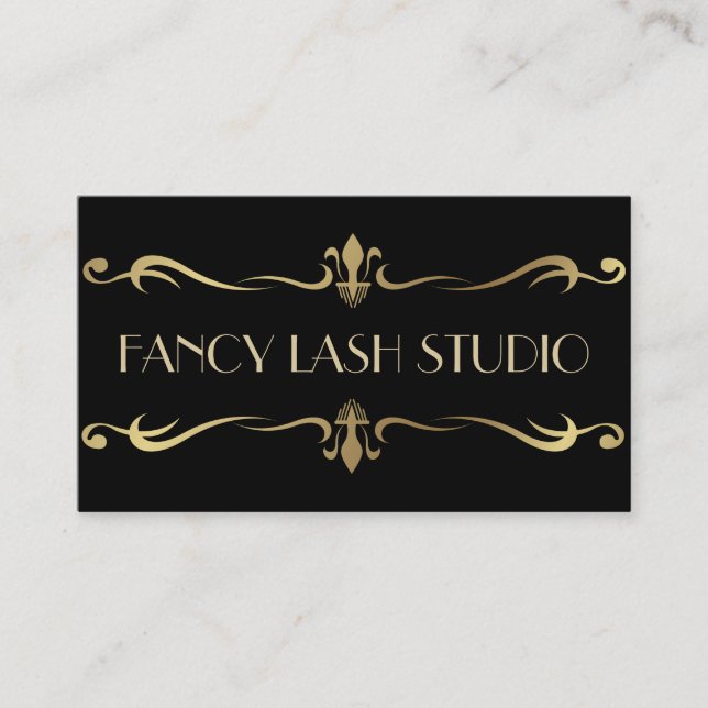 Fancy Lash Extensions Studio, Salon Business Card (Front)