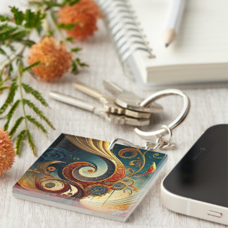 Fancy Latest Design Printed Key Ring