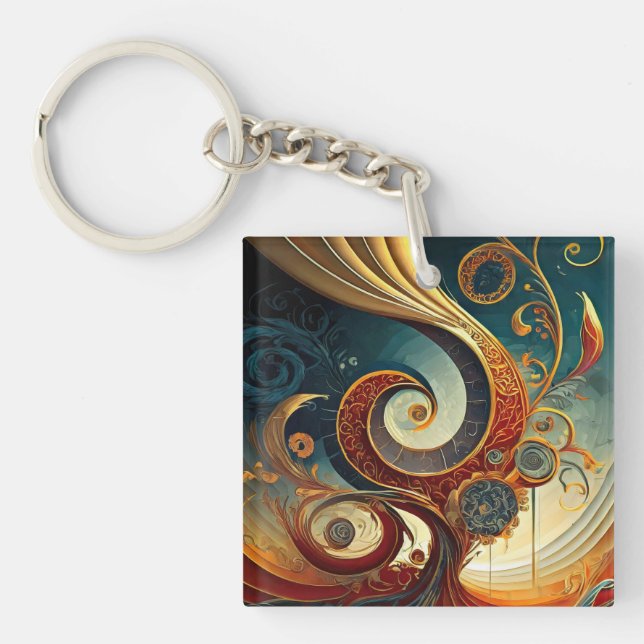 Fancy Latest Design Printed  Key Ring (Front)