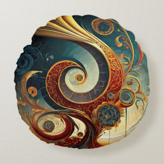 Fancy Latest Design Printed  Round Cushion