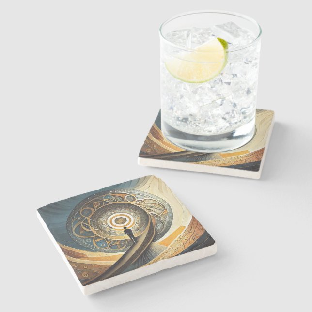 Fancy Latest Design Stone Coaster (Side)