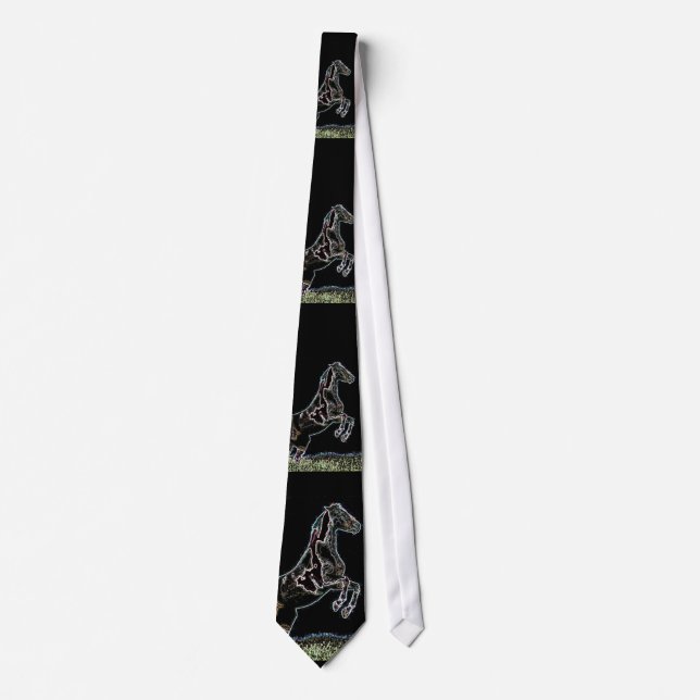 Fancy Leaping Horse Tie (Front)