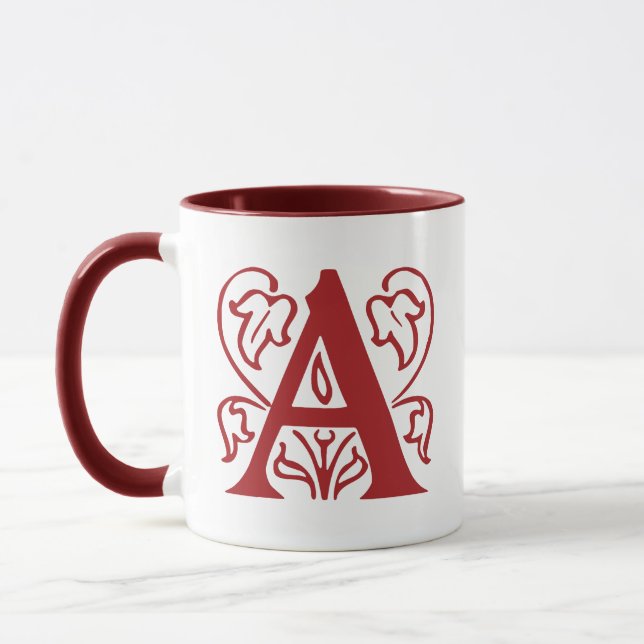 Fancy Letter A Mug (Left)