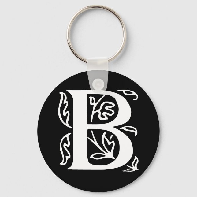 Fancy Letter B Key Ring (Front)