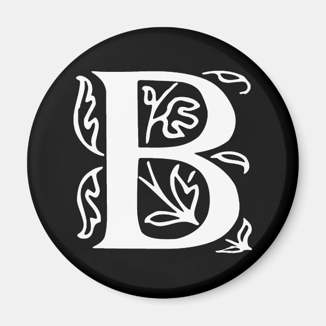 Fancy Letter B Magnet (Front)