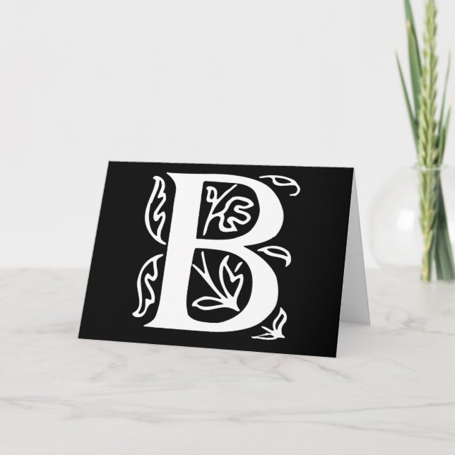 Fancy Letter B Note Card (Front)