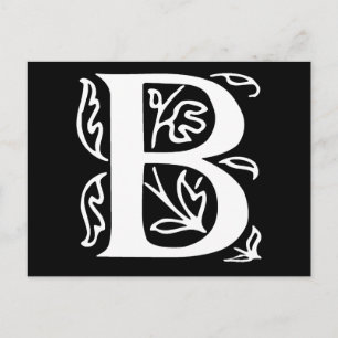 Fancy Letter B Postcard