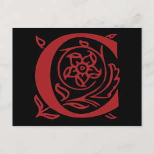 Fancy Letter C Postcard