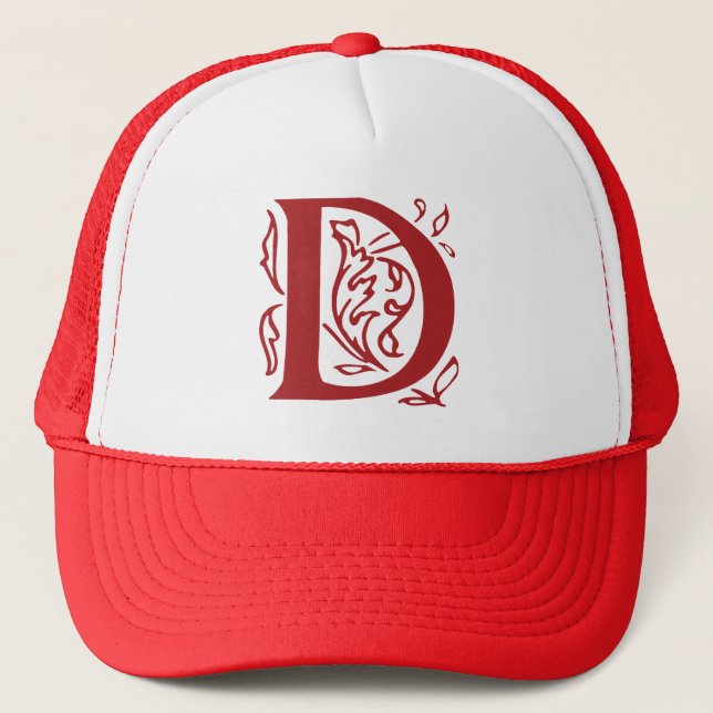 Fancy Letter D Trucker Hat (Front)