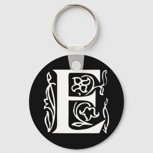 Fancy Letter E Key Ring