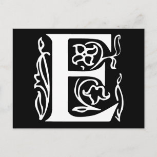 Fancy Letter E Postcard