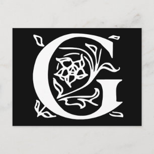 Fancy Letter G Postcard