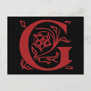 Fancy Letter G Postcard