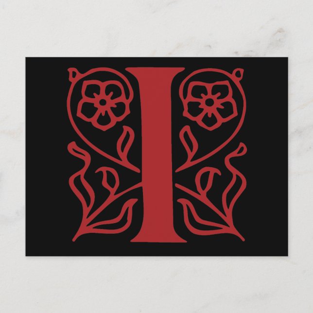 Fancy Letter I Postcard (Front)