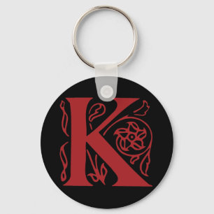 Fancy Letter K Key Ring