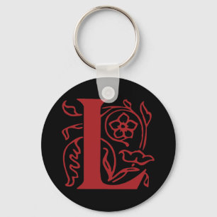 Fancy Letter L Key Ring