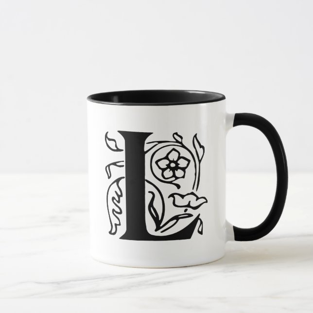 Fancy Letter L Mug (Right)