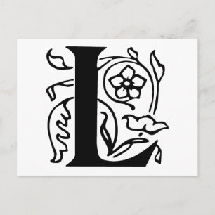 Fancy Letter L Postcard