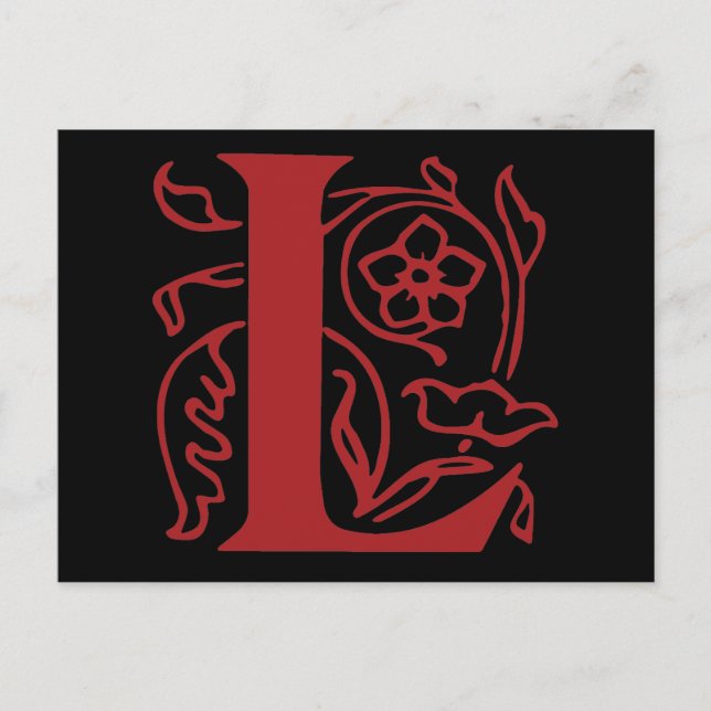 Fancy Letter L Postcard (Front)