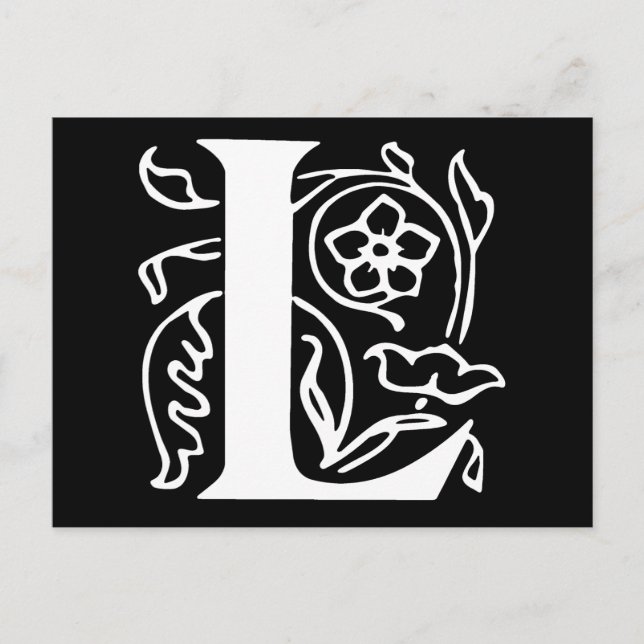 Fancy Letter L Postcard (Front)