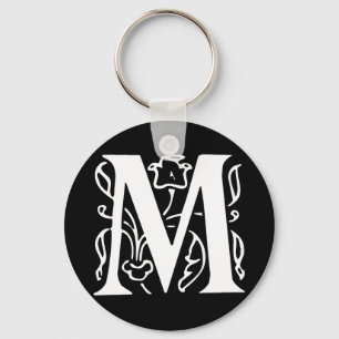 Fancy Letter M Key Ring
