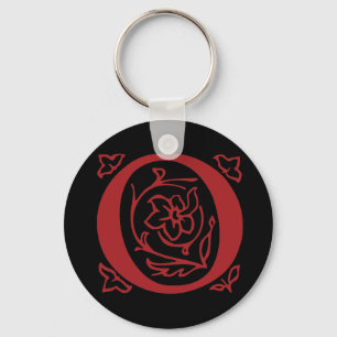 Fancy Letter O Key Ring