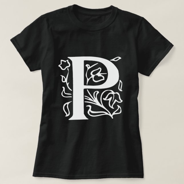 Fancy Letter P T-Shirt (Design Front)