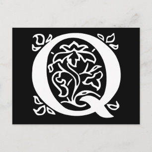 Fancy Letter Q Postcard