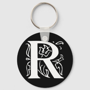 Fancy Letter R Key Ring