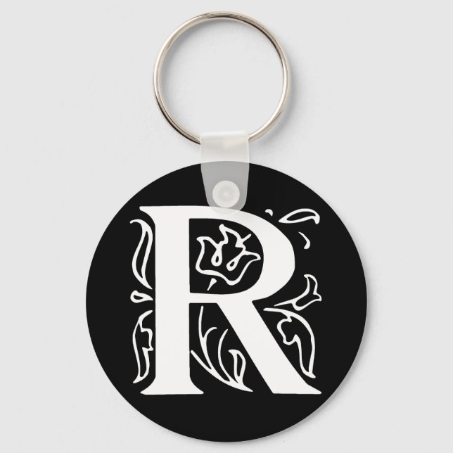 Fancy Letter R Key Ring (Front)