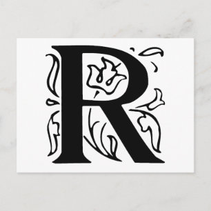Fancy Letter R Postcard