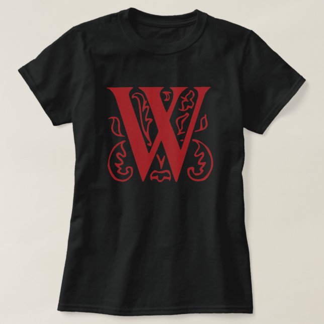 Fancy Letter W T-Shirt (Design Front)