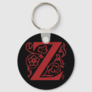 Fancy Letter Z Key Ring