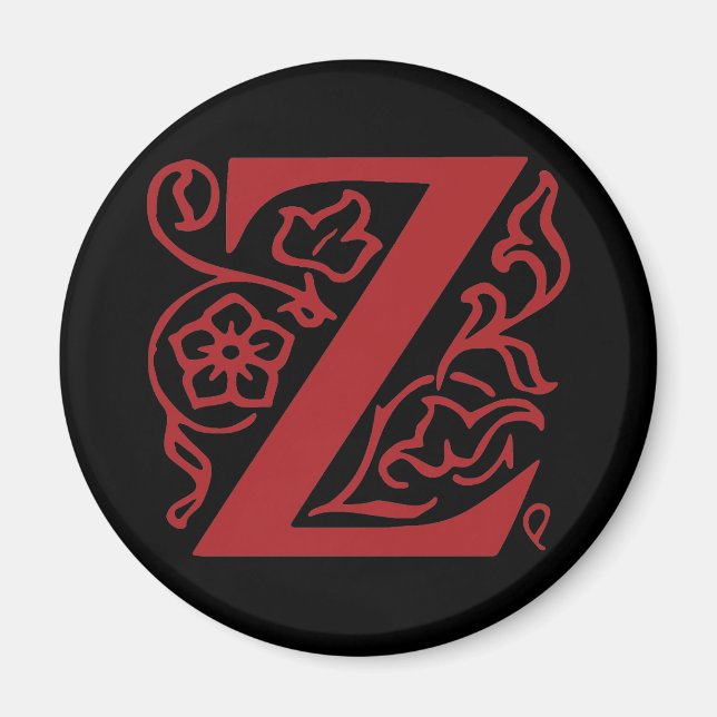Fancy Letter Z Magnet (Front)
