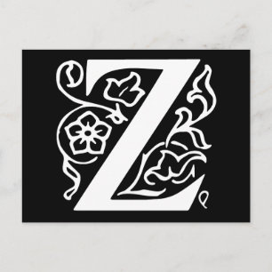 Fancy Letter Z Postcard