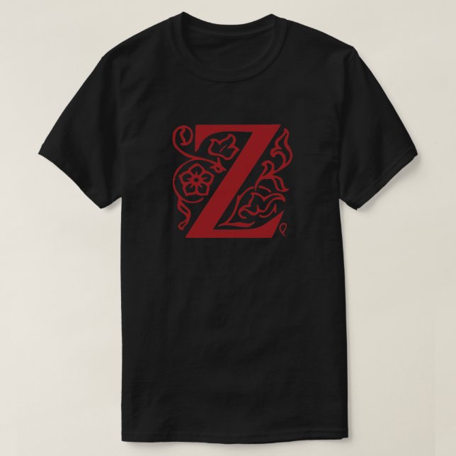 Fancy Letter Z T-Shirt (Design Front)