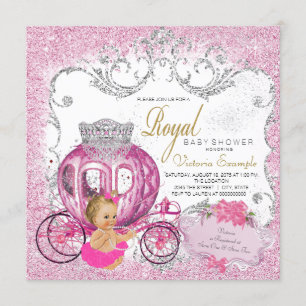 Fancy Little Princess Fairytale Baby Girl Shower Invitation
