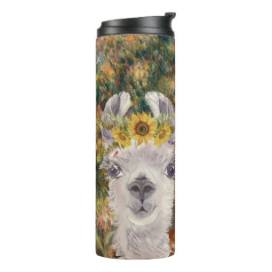 Fancy Llama and Renoir's Farmhouse  Thermal Tumbler
