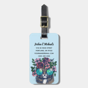 Fancy Maine Coon Add Your Name Luggage Tag
