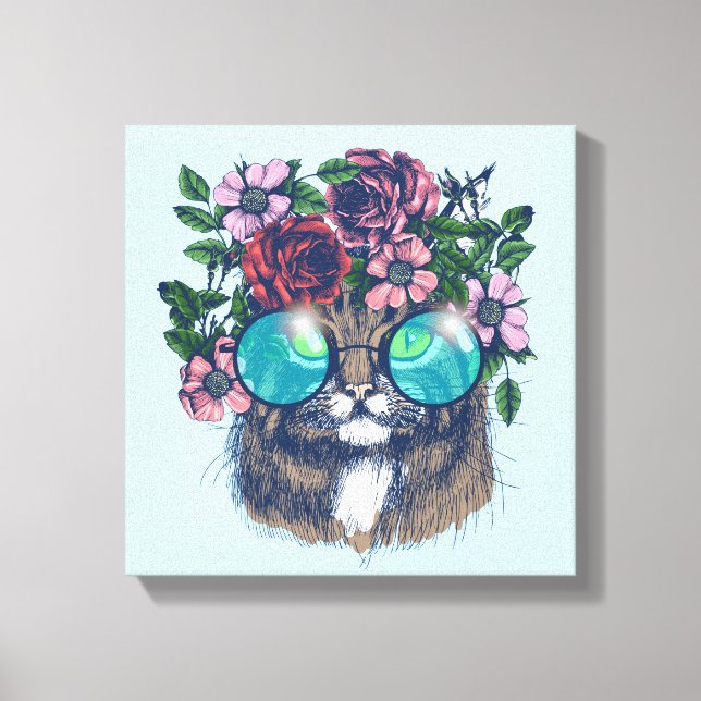 Fancy Maine Coon Canvas Print (Front)